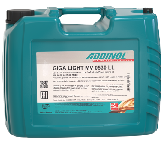 ADDINOL GIGA LIGHT MV 0530 LL 20L Kanister