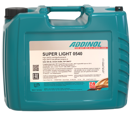 ADDINOL SUPER LIGHT 0540 20L KANISTER